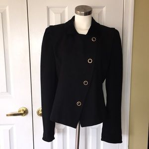 Contemporary by Mackintosh Structured Wool Crepe Button up vintage Blazer EUC